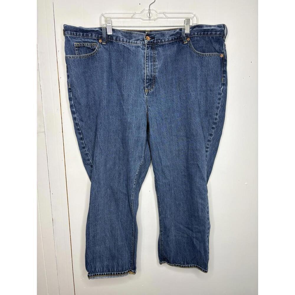 Lands End Jeans Womens 26W High Rise Straight  Modest Ankle Office Casual